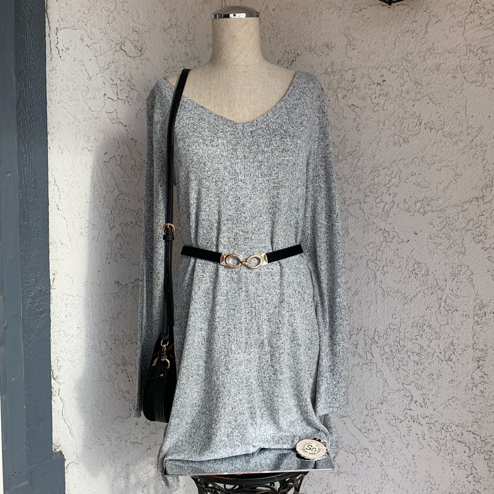 Cozy Henley Swing Dress